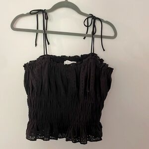 ASTR the label elastic waist tie strap tank top